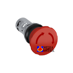 ABB Red Emergency Stop 1NC , Twist Relesae, 40mm, CE4T-10R-01 - RED/MERAH EMERGENCY STOP  ABB
