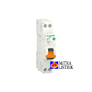 Schneider RCBO, Domae, 1P + N, 25 A, C Curve, 30 mA, type AC, 6000 A